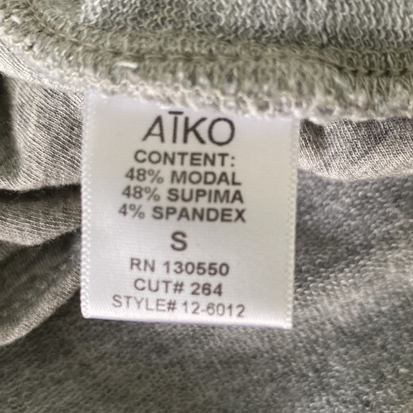 AIKO Gray Tiered Ruffle Back Marled Knit Sweatshirt Bolero Cardigan - S - Picture 10 of 12